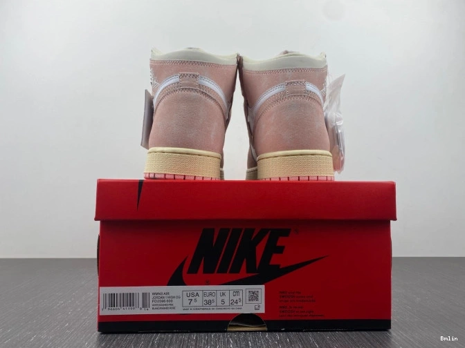 Bmlin Shoes Pink OG Jordan Air Retro (Women's) High 1 Washed FD2596-600 0811